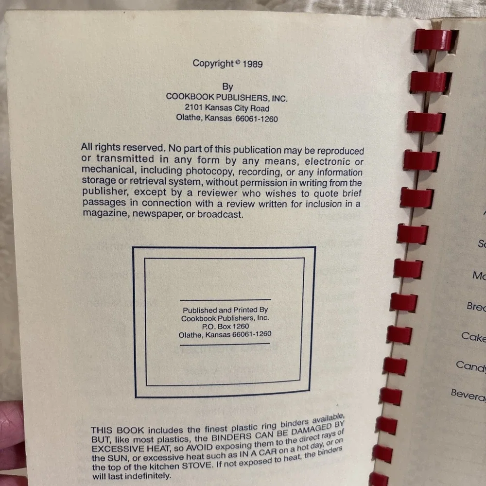 Local Cookbook League Of Women Voters Cape Girardeau, MO -